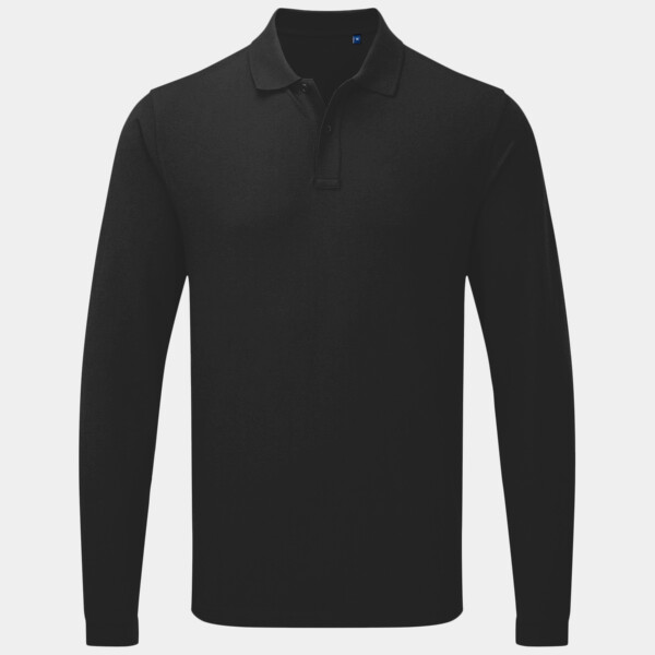 Premier Essential Unisex Long Sleeve Polo Shirt Thumbnail