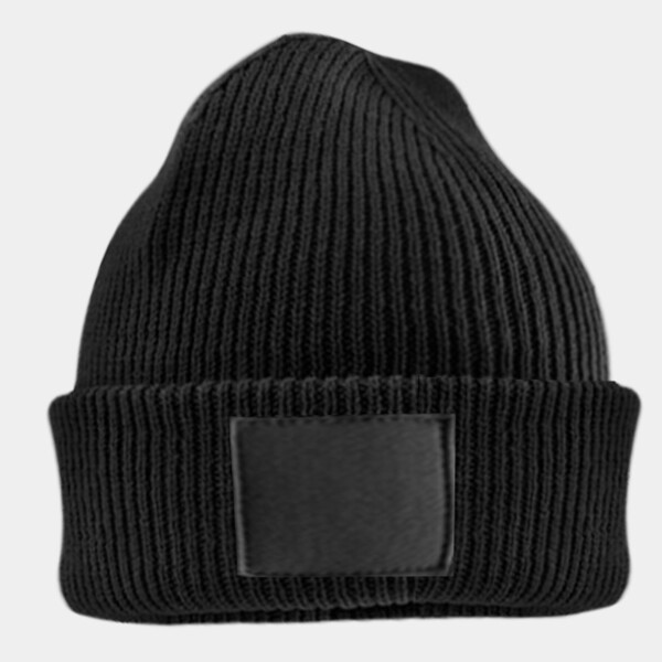 Beechfield Kids Deep Cuffed Tonal Patch Beanie Thumbnail