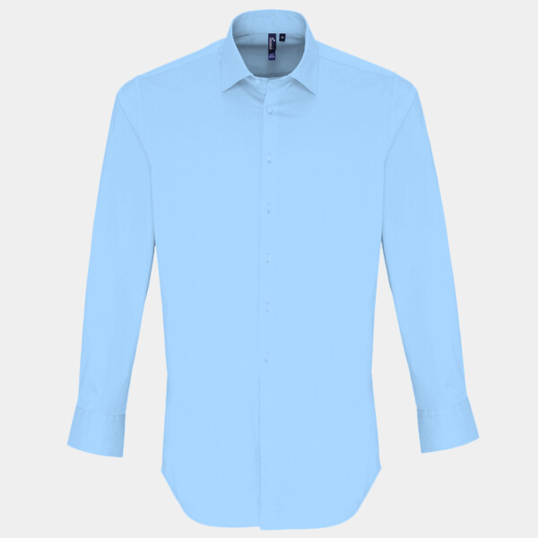 Premier Long Sleeve Stretch Fit Poplin Shirt Thumbnail