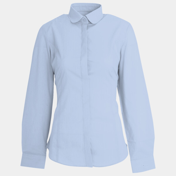 Brook Taverner Ladies Trevi Long Sleeve Poplin Shirt Thumbnail