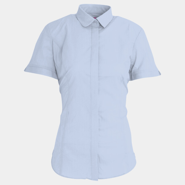 Brook Taverner Ladies Soave Short Sleeve Poplin Shirt Thumbnail
