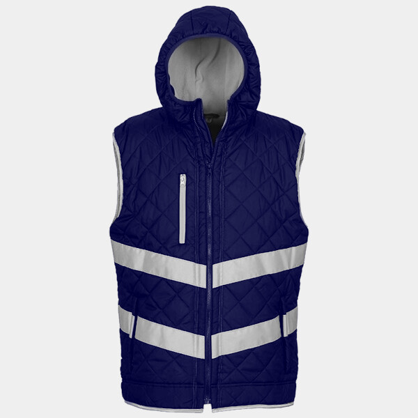 Yoko Hi-Vis Kensington Hooded Gilet Thumbnail