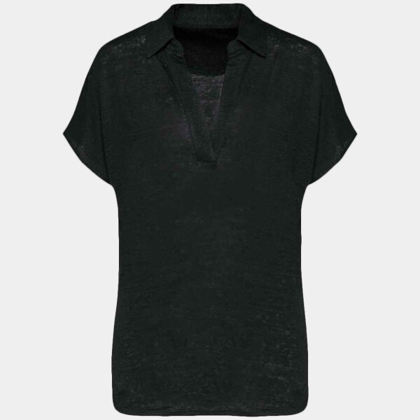 Spasso Ladies Linen Polo Shirt Thumbnail