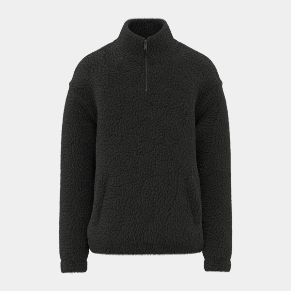 Spasso Unisex Sherpa Drop Shoulder 1/4 Zip Sweat Thumbnail