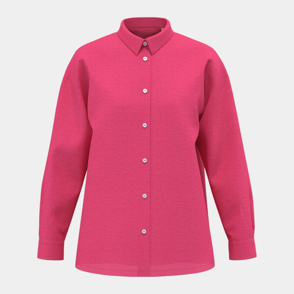Spasso Ladies Long Sleeve Oversized Linen Shirt Thumbnail