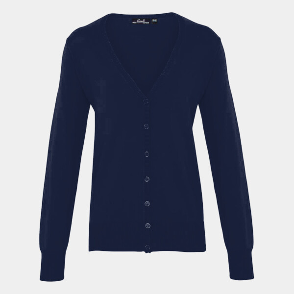 Premier Ladies Cotton Acrylic V Neck Cardigan Thumbnail