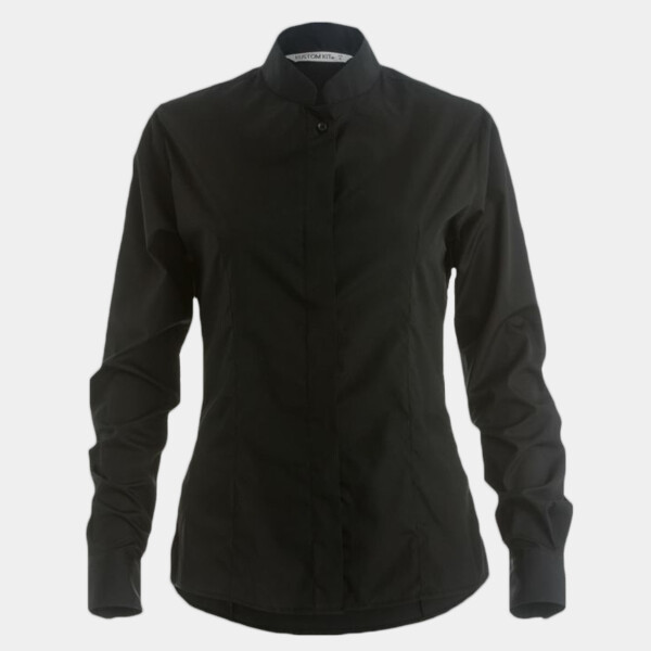 Kustom Kit Ladies Long Sleeve Tailored Mandarin Collar Shirt Thumbnail