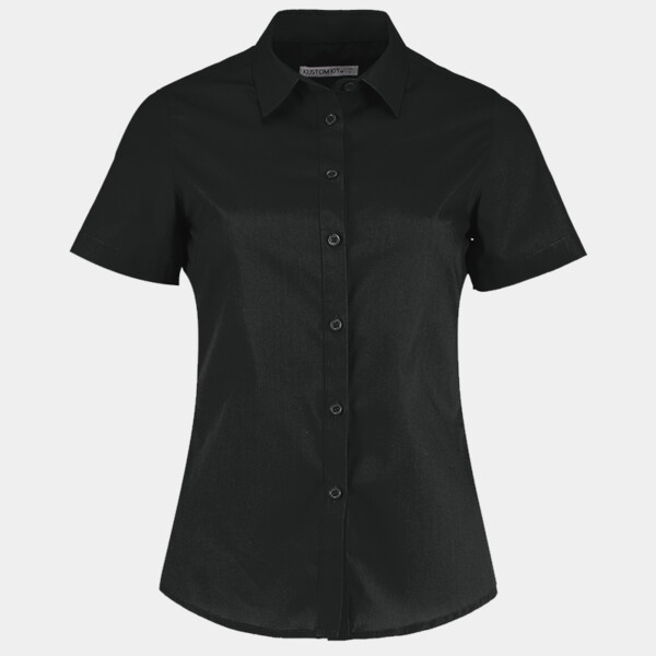 Kustom Kit Ladies Short Sleeve Tailored Poplin Shirt Thumbnail