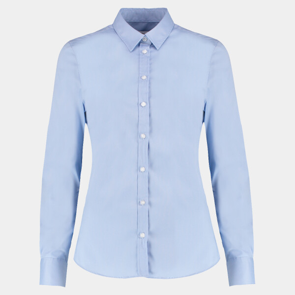 Kustom Kit Ladies Long Sleeve Tailored Stretch Oxford Shirt Thumbnail